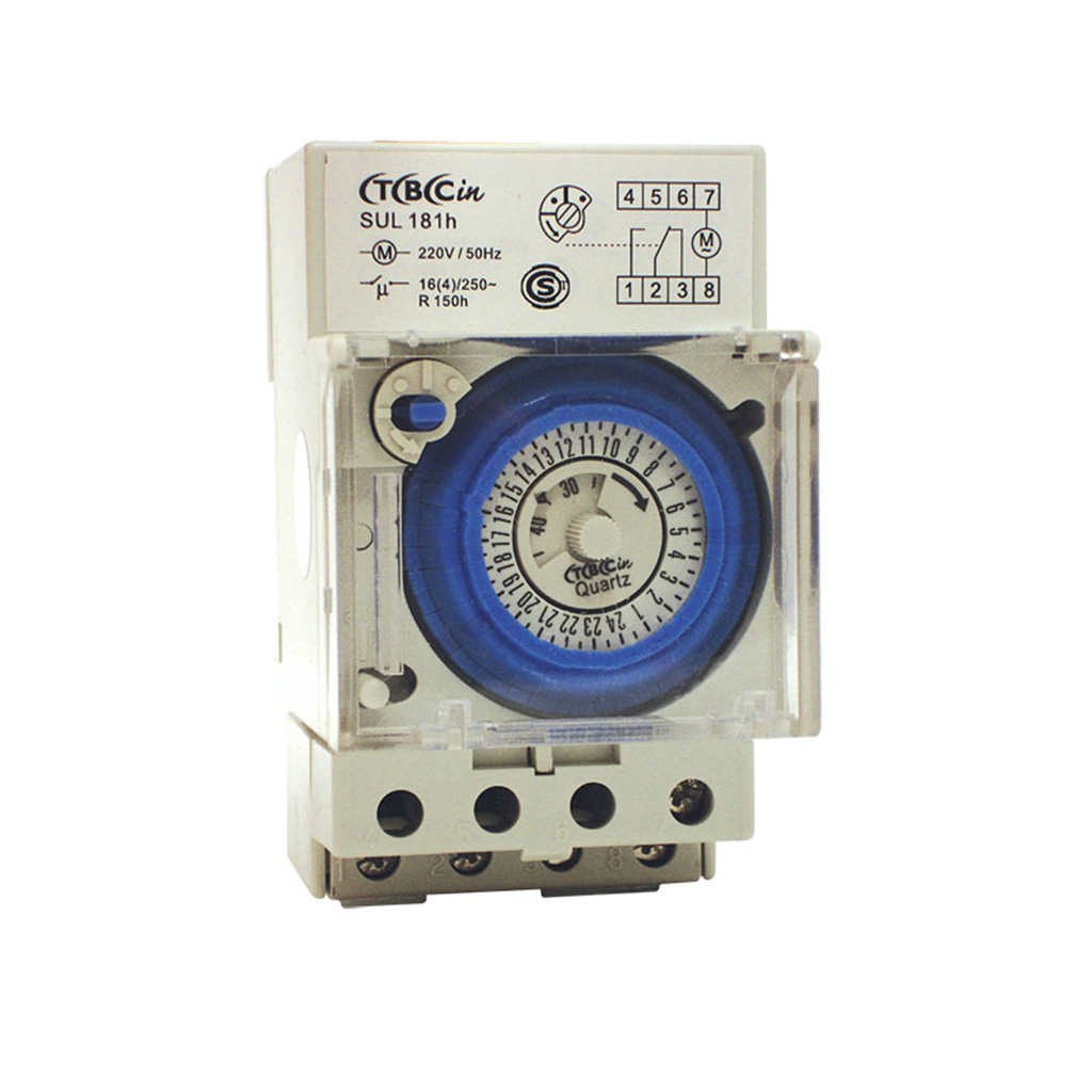 TIMER RELOJ HORARIO ANALOGICO 2 DIN 16A INTERVALO 30MIN - TBCIN