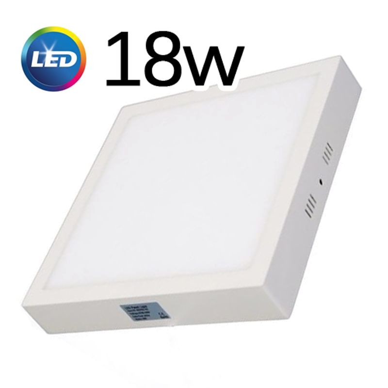 PLAFON LED APLICAR 18W CUADRADO LUZ DIA MARCO BLANCO  - SICA