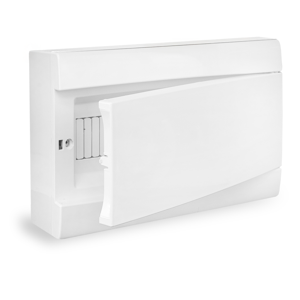 CAJA TABLERO PARA TERMICA 12 MODULOS DIN SOBREPONER PUERTA BLANCA - GENROD