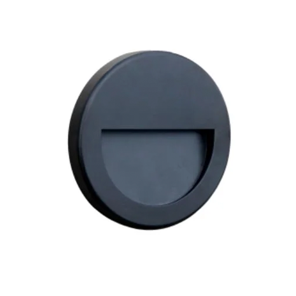 APLIQUE DE PARED LED 3W LUZ DIA-NEUTRA-CALIDA FLOE M NEGRO - 180 ILUMINACIÓN