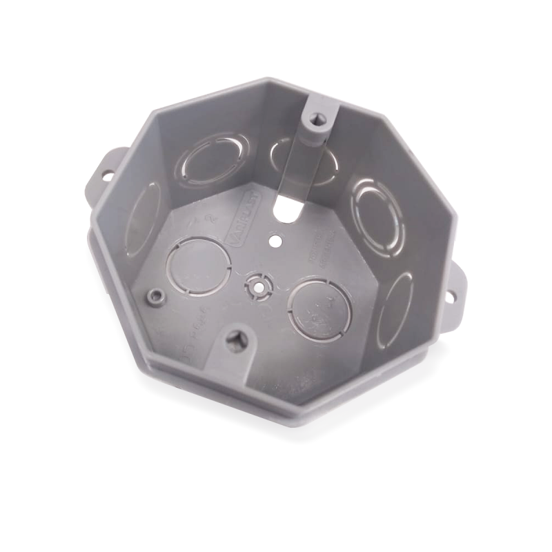 CAJA DE LUZ OCTOGONAL  80X80X52 PVC - VARIPLAST
