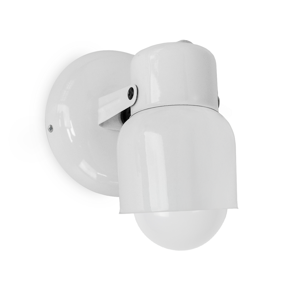 APLIQUE DE PARED CARILO 1 LUZ BASE REDONDA E27 BLANCO - SAN JUSTO