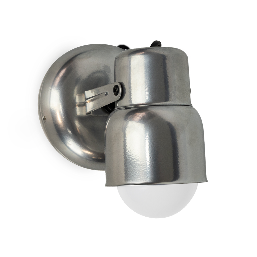 APLIQUE DE PARED CARILO 1 LUZ BASE REDONDA E27 PLATEADO - SAN JUSTO