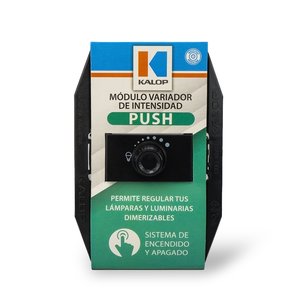 MODULO VARIADOR DE INTENSIDAD PUSH NEGRO - KALOP