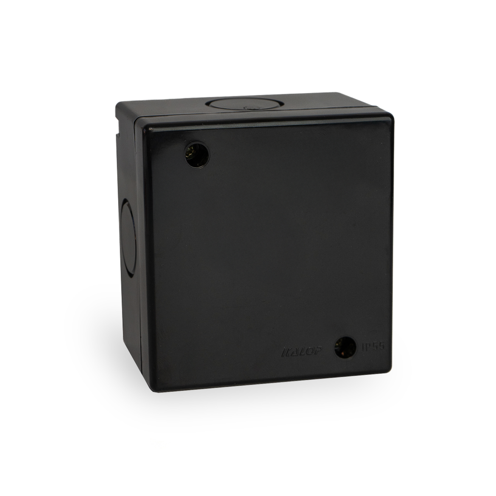 CAJA SIGMA 2 MODULOS CIEGA SOBREPONER IP55 NEGRA - KALOP