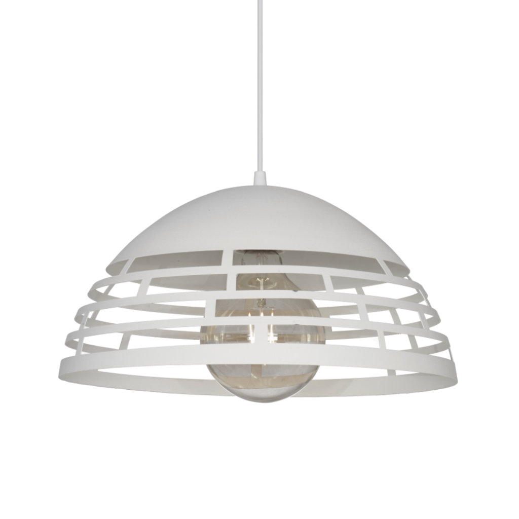 COLGANTE CHAPA PARLA 42X23CM E27 BLANCO TEXTURADO - FERROLUX