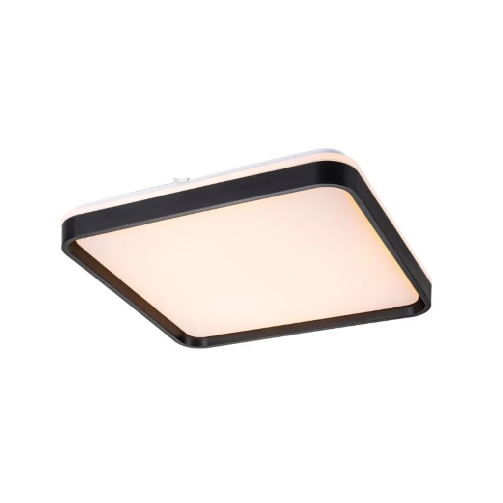 APLIQUE LED CUADRADO 48W LUZ CALIDA NIZA NEGRO - 180 ILUMINACION