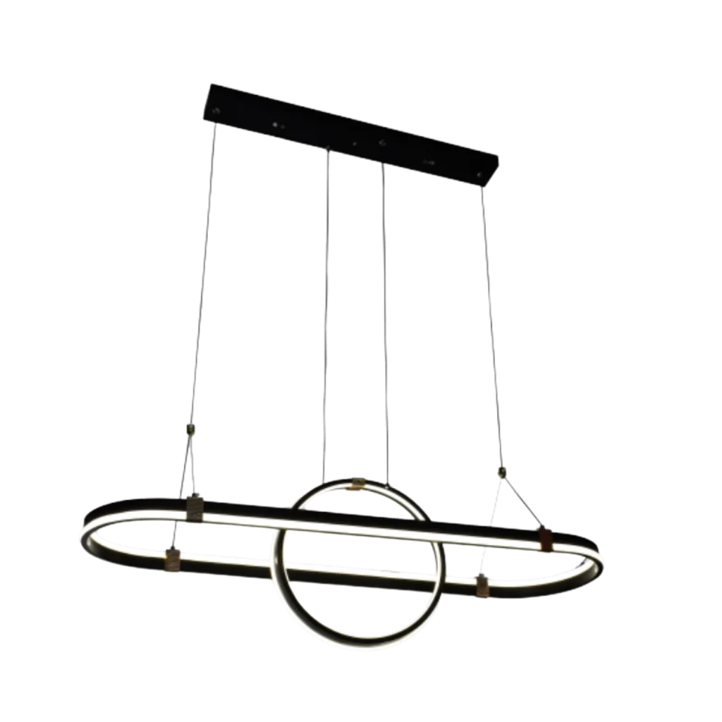 COLGANTE LED 72W LUZ CALIDA ORIANA NEGRO - 180 ILUMINACION