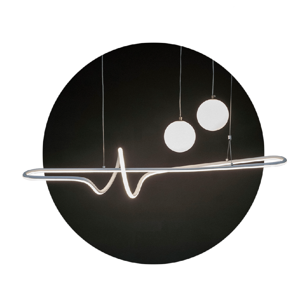 COLGANTE LED 48W LUZ DIA/NEUTRA/CALIDA EXPON BLANCO - 180 ILUMINACION