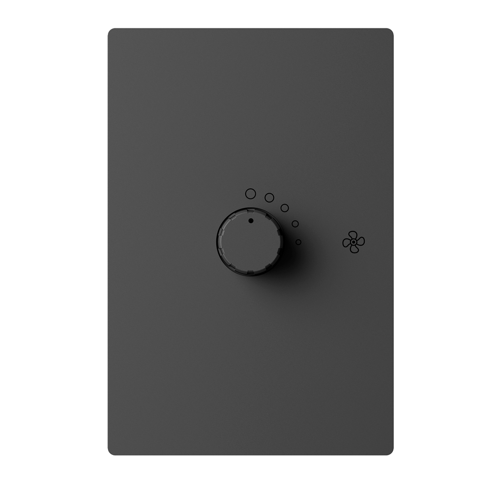 LLAVE DE LUZ ARMADA VARIADOR VENTILADOR GRIS MILAN BASTIDOR METALICO - MACROLED