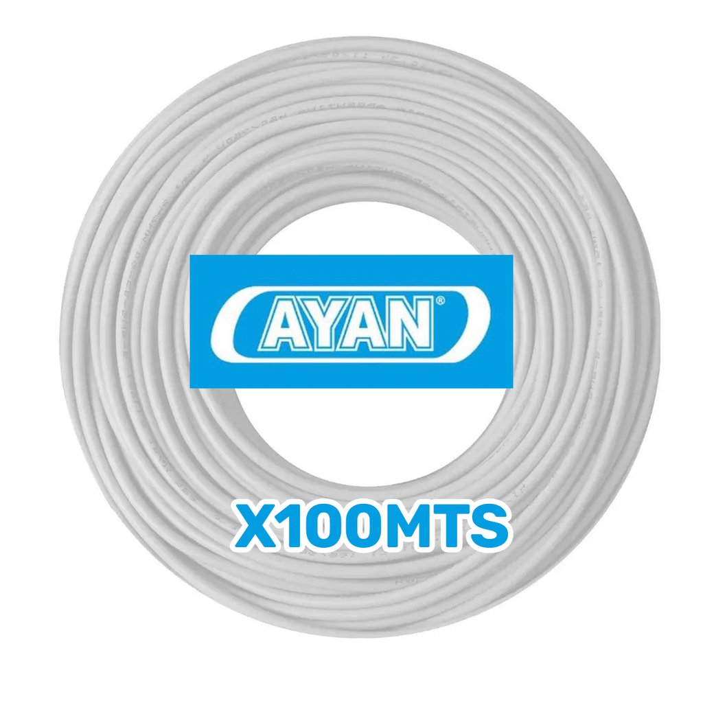 CABLE UNIPOLAR 2.5MM BLANCO (X 100MTS) - AYAN CABLES