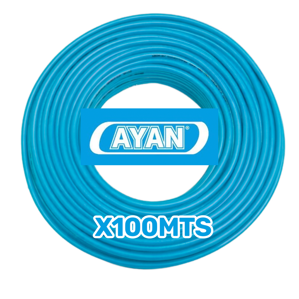 CABLE UNIPOLAR 10.00MM CELESTE (X 100MTS) - AYAN CABLES