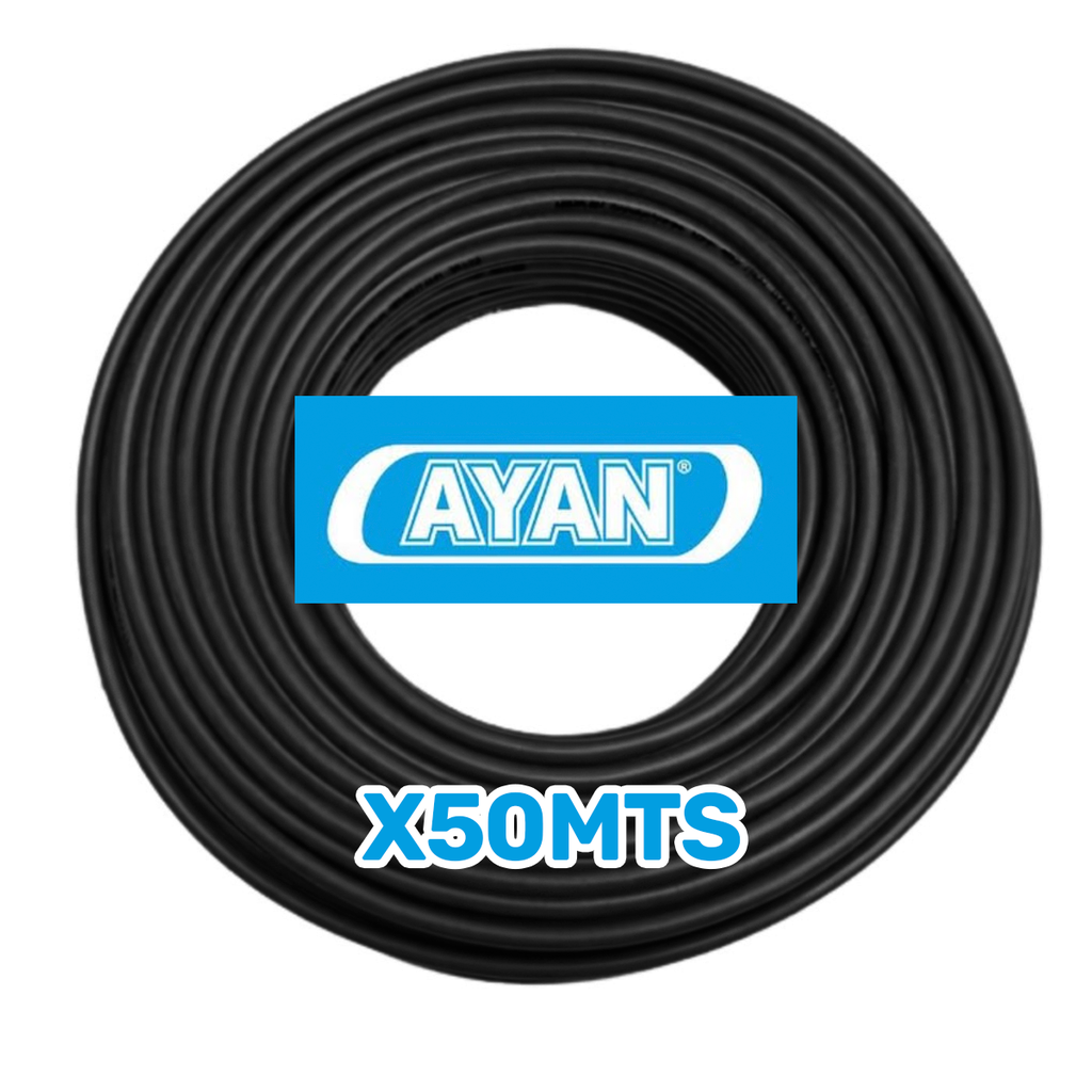 CABLE UNIPOLAR 1.00MM NEGRO (X 50MTS) - AYAN CABLES