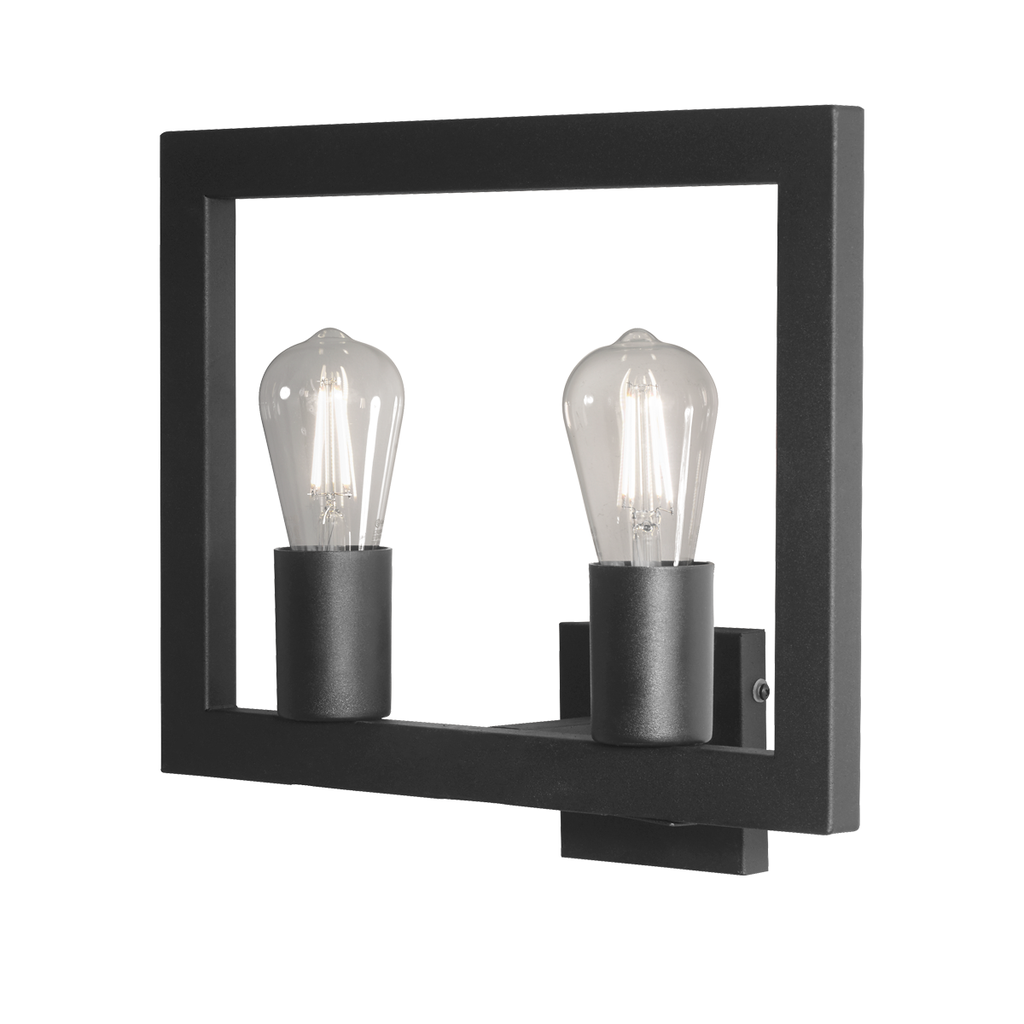 APLIQUE DE PARED CARTAGENA 2 LUCES E27 38,4X13,5X33CM NEGRO - FERROLUX