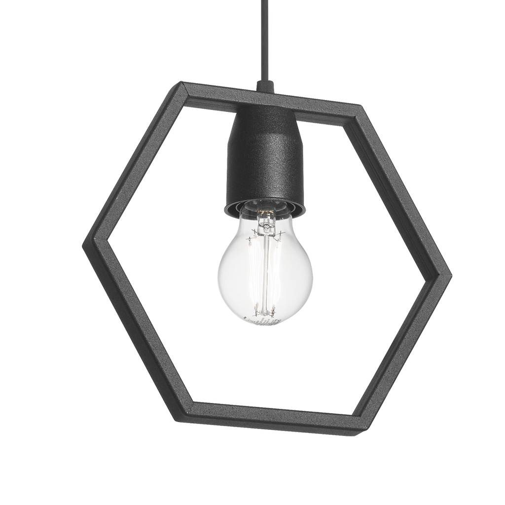 COLGANTE TARENTO 1 LUZ E27 24,2X21,3CM NEGRO - FERROLUX