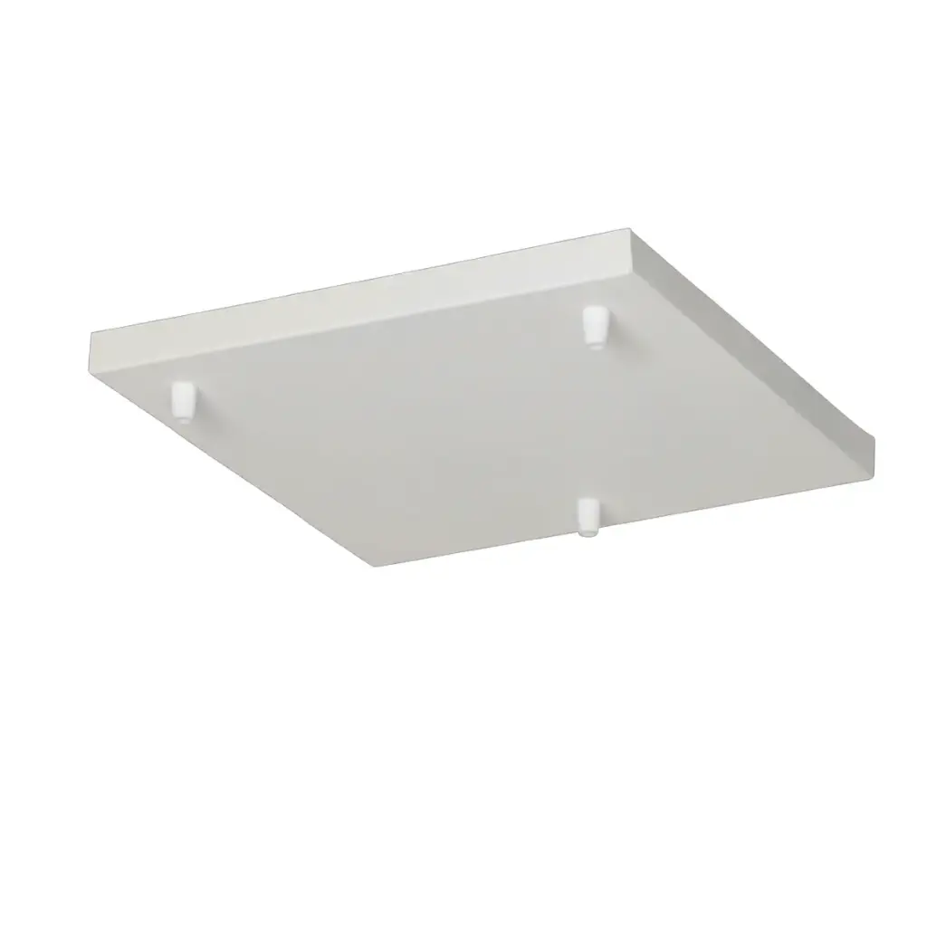 BASE CUADRADA PARA COLGANTE 3 LUCES SIN CABLE 30X30X2,2CM BLANCO - FERROLUX