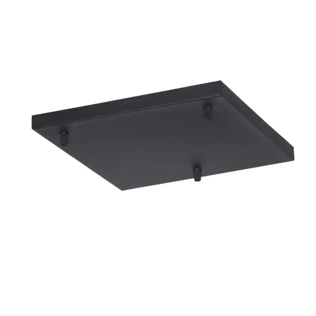 BASE CUADRADA PARA COLGANTE 3 LUCES SIN CABLE 30X30X2,2CM NEGRO - FERROLUX