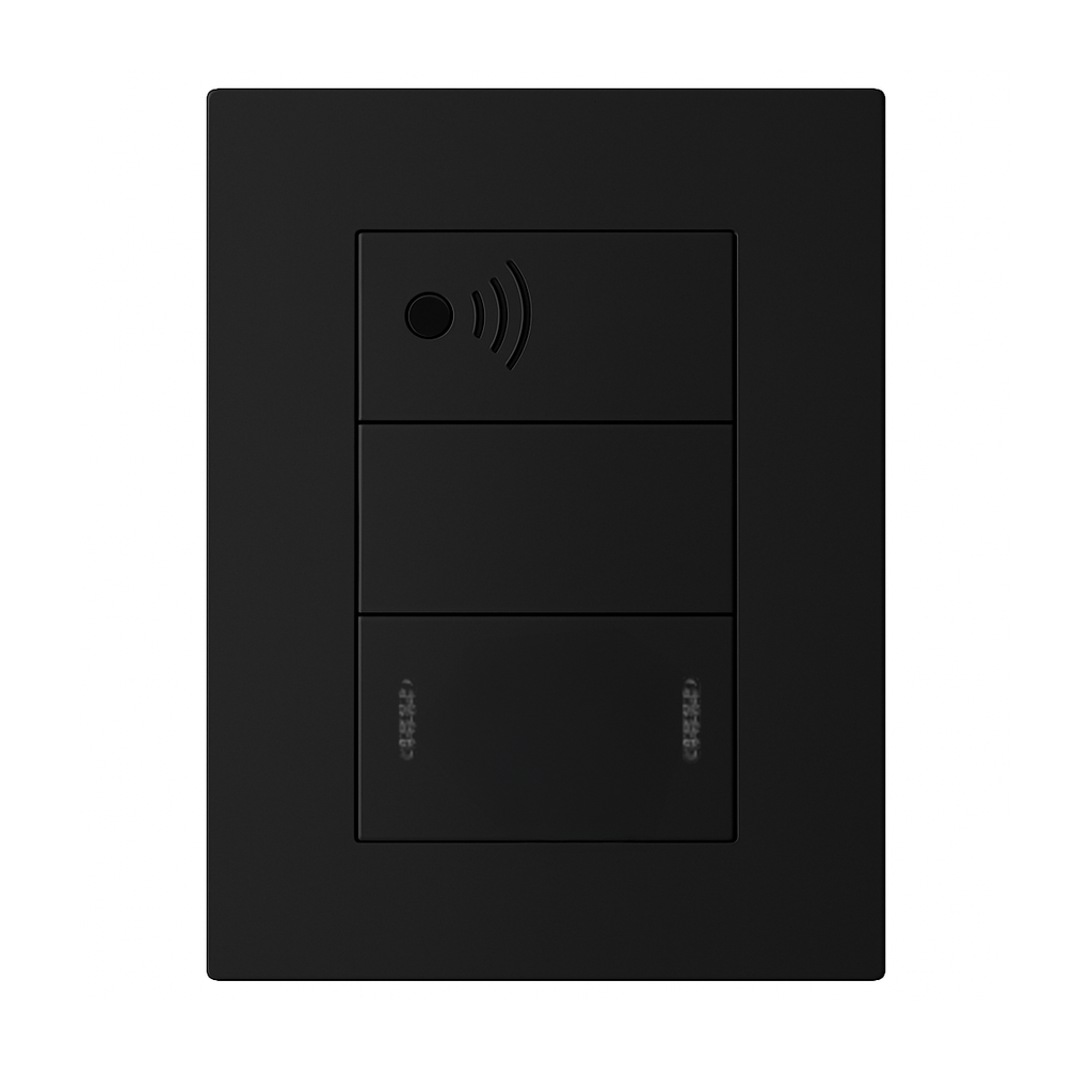 LLAVE ARMADA 1 PUNTO SMART 1 SALIDA + PUNTO COMBINADO NEGRO - KALOP