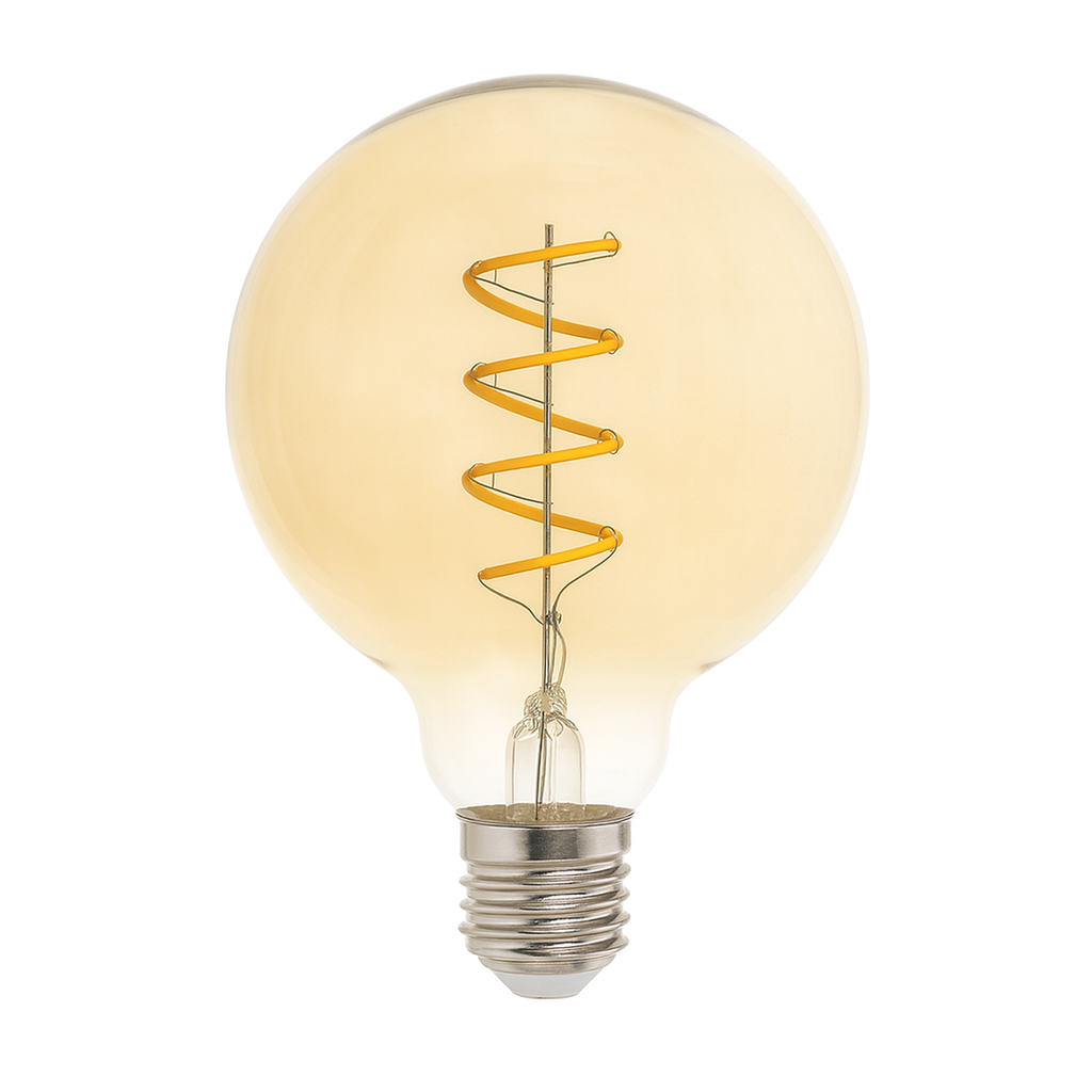 LAMPARA INCANDESCENTE VINTAGE ESPIRAL 24W G95 - CANDELA