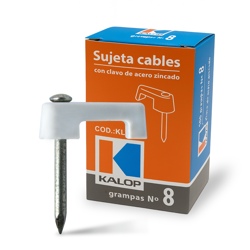 GRAMPAS PARA CABLE NRO 8 (CAJA X100) - KALOP