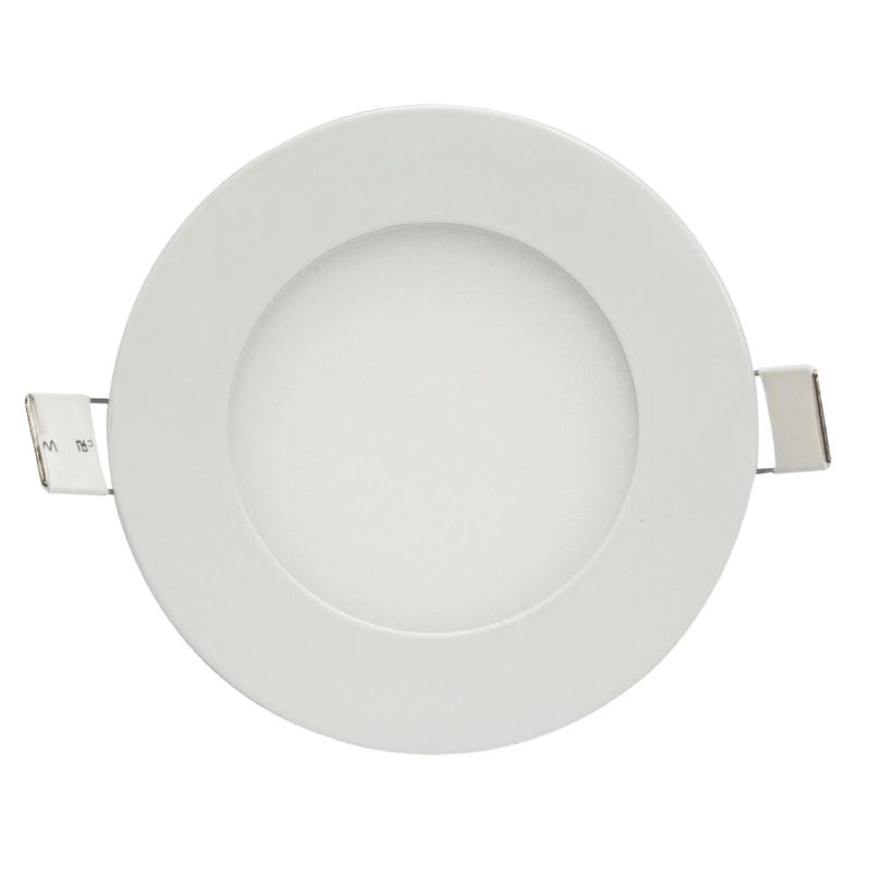 PANEL LED EMBUTIR 6W CIRCULAR LUZ CALIDA MARCO BLANCO - 180 ILUMINACION