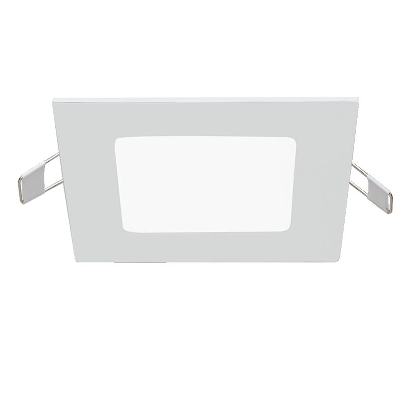 PANEL LED EMBUTIR 6W CUADRADO LUZ CALIDA MARCO BLANCO - PRACTILED