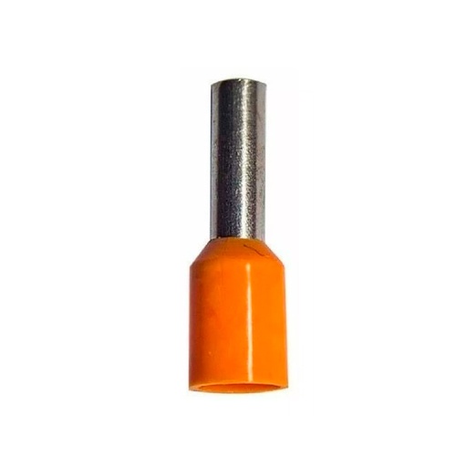 [TBC/TUB0400] TERMINAL PREAISLADO PUNTERA TUBULAR HUECA 4,00MM NARANJA (Precio unit / bolsa x100) - TBCIN