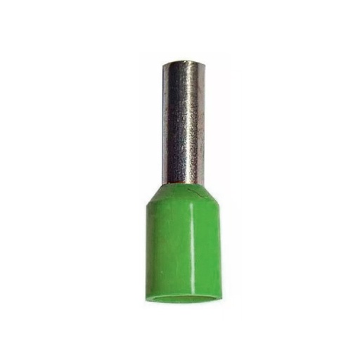 [TBC/TUB0600] TERMINAL PREAISLADO PUNTERA TUBULAR HUECA 6,00MM VERDE (Precio unit / bolsa x100) - TBCIN