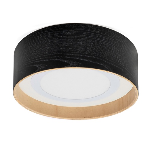 [TOK/1110-300-02] ACCESORIO PLAFON MADERA 30X10CM PARA PANEL EMBUTIR 18W COLOR BLACK ASH - TOKIO