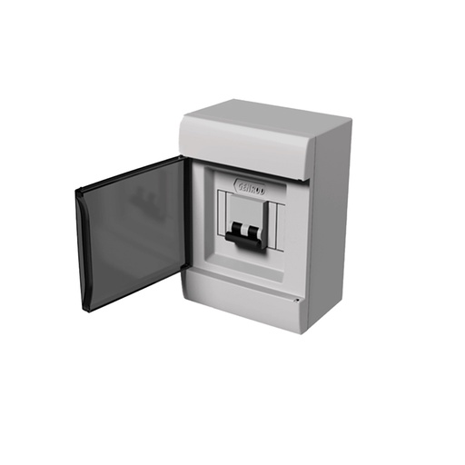 [GEN/045504] CAJA PARA TERMICA 4 MODULOS DIN PARA PILAR CON PREMARCADO EXTERIOR IP65 GRIS - GENROD