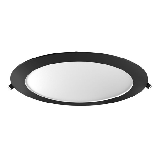 [NPER18CW] PANEL LED EMBUTIR 18W CIRCULAR LUZ DIA MARCO NEGRO - MACROLED