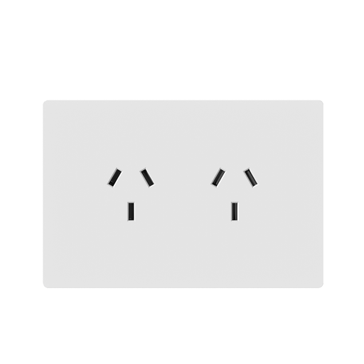 [MILAN-2TC-B] LLAVE DE LUZ ARMADA TOMADOBLE BLANCO MILAN BASTIDOR METALICO - MACROLED