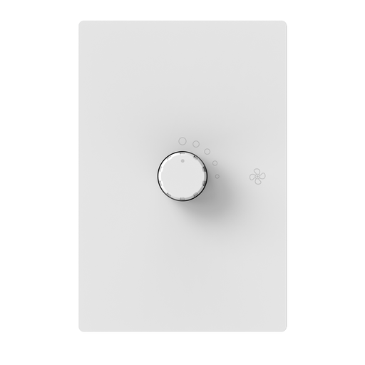 [MILAN-1V-B] LLAVE DE LUZ ARMADA VARIADOR VENTILADOR BLANCO MILAN BASTIDOR METALICO - MACROLED