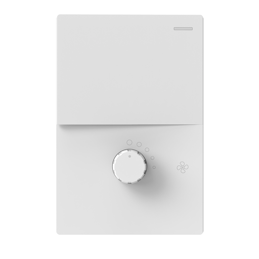 [MILAN-1CN-1V-B] LLAVE DE LUZ ARMADA PUNTO Y VARIADOR VENTILADOR BLANCO MILAN BASTIDOR METALICO - MACROLED
