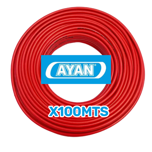 [AYN/AC1X1R] CABLE UNIPOLAR 1.00MM ROJO (X 100MTS) - AYAN CABLES