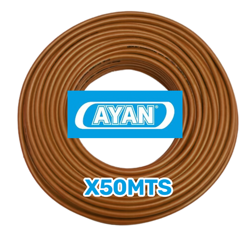 [AYN/AC1X1M-50M] CABLE UNIPOLAR 1.00MM MARRON (X 50MTS) - AYAN CABLES