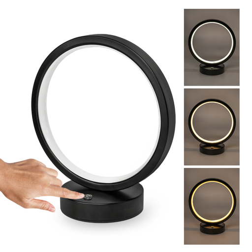 [PL/LCLM2-N] VELADOR TOUCH REDONDO LUZ DIA/NEUTRA/CALIDA NEGRO - PRACTILED