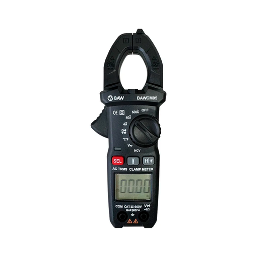 [BAWCM05] PINZA VOLTAMPEROMETRICA AUTORRANGO DISPLAY 600VCA/CC HASTA 400ACA - BAW