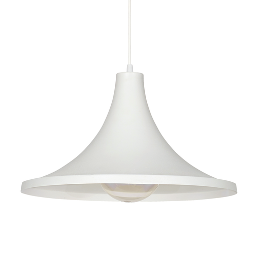 [C-1309/40/BT] COLGANTE BRINDISI 1 LUZ E27 40X22,5CM BLANCO - FERROLUX