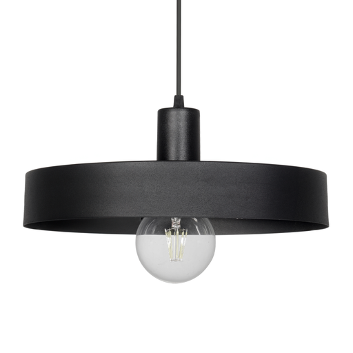 [C-138/40/NT] COLGANTE CHAPA CAGLIARI 1 LUZ E27 40X21CM NEGRO - FERROLUX