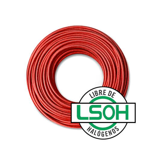 [KS27061] CABLE UNIPOLAR LSOH 4.00MM ROJO X100MTS CAT.5 - KALOP